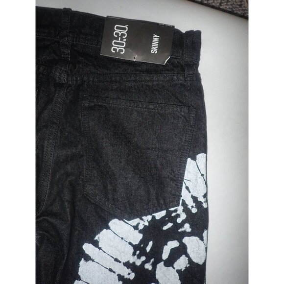 BDG Mens Skinny Jeans Black & White Tie-Dye 30W 30L New Urban Outfitters - Picture 6 of 7
